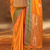 Classy Orange Soft Banarasi Silk Saree With Pretty Blouse
