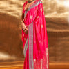 Surpassing Dark Pink Soft Banarasi Silk Saree With Adorable Blouse