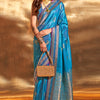 Radiant Blue Soft Banarasi Silk Saree With Prominent Blouse
