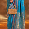 Radiant Blue Soft Banarasi Silk Saree With Prominent Blouse