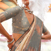 Ebullience Grey Soft Banarasi Silk Saree With Angelic Blouse Piece