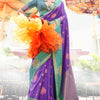 Phenomenal Purple Soft Banarasi Silk Saree With Pretty Blouse Piece