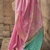 Prettiest Baby Pink Soft Banarasi Silk Saree With Opulent Blouse Piece