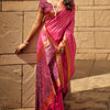 Imaginative Pink Patola Silk Saree with Imaginative Blouse Piece