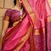 Imaginative Pink Patola Silk Saree with Imaginative Blouse Piece