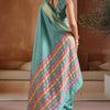 Proficient Firozi Soft Banarasi Bhagalpuri Silk Saree With Woebegone Blouse Piece