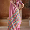 Angelic Pink Soft Banarasi Bhagalpuri Silk Saree With Sumptuous Blouse Piece