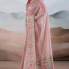Excellent Pink Soft Banarasi Tissue Silk Saree With Dissemble Blouse Piece