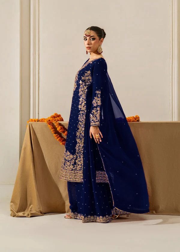 Heavy Embroidered Straight Kurta Palazzo Suit Set | Festive Party Wear | 6 Colors
