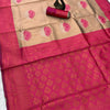 Scintilla Beige and Dark Pink Soft Silk Saree With Improbable Blouse Piece