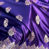 Royal Purple Banarasi Silk Saree with Silver Zari Floral Butta
