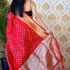 Excellent Red Soft Banarasi Silk Saree With Nemesis Blouse Piece