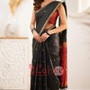 Trendy Black Cotton Silk Saree With Marvellous Blouse Piece