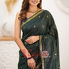 Flattering Green Cotton Silk Saree With Classy Blouse Piece