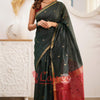 Sophisticated Green Cotton Silk Saree With Prodigal Blouse Piece