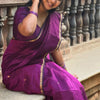 Confounding Magenta Cotton Silk Saree With Woebegone Blouse Piece