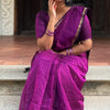 Confounding Magenta Cotton Silk Saree With Woebegone Blouse Piece