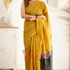 Glowing Mehndi Cotton Silk Saree With Attractive Blouse Piece
