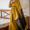 Gleaming Mustard Cotton Silk Saree With Classy Blouse Piece