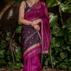 Marvellous Dark Pink Cotton Silk Saree With Gratifying Blouse Piece