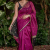 Marvellous Dark Pink Cotton Silk Saree With Gratifying Blouse Piece