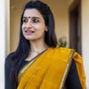 Pretty Mustard Cotton Silk Saree With Beautiful Blouse Piece