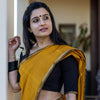 Pretty Mustard Cotton Silk Saree With Beautiful Blouse Piece