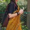 Ethnic Mustard Cotton Silk Saree With Glorious Blouse Piece