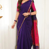 Ethereal Purple Cotton Silk Saree With Quixotic Blouse Piece