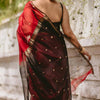 Efflorescence Red Cotton Silk Saree With Lagniappe Blouse Piece