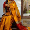 Serendipity Yellow Cotton Silk Saree With Enchanting Blouse Piece