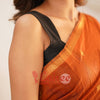 Sophisticated Orange Cotton Silk Saree With Elegant Blouse Piece