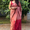 Comely Pink Cotton Silk Saree With Fancifull Blouse Piece