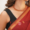 Stunning Red Cotton Silk Saree With Elegant Blouse Piece