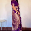 Classy Purple Soft Silk Saree With Marvellous Blouse Piece