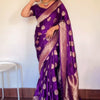 Classy Purple Soft Silk Saree With Marvellous Blouse Piece
