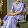 Glorious Lavender Soft Silk Saree With Arresting Blouse Piece