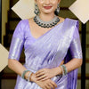 Glorious Lavender Soft Silk Saree With Arresting Blouse Piece