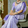 Glorious Lavender Soft Silk Saree With Arresting Blouse Piece