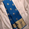 Precious Blue Soft Silk Saree With Phenomenal Blouse Piece