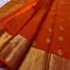 Preferable Orange Soft Silk Saree With Stunner Blouse Piece