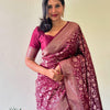 Excellent Purple Soft Silk Saree With Ebullience Blouse Piece