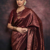 Beleaguer Maroon Soft Silk Saree With Traditional Blouse Piece