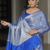Hypnotic Royal Blue Soft Silk Saree With Exquisite Blouse Piece