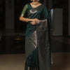 Gratifying Dark Green Soft Silk Saree With Attractive Blouse Piece