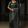 Gratifying Dark Green Soft Silk Saree With Attractive Blouse Piece