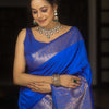 Extraordinary Royal Blue Soft Silk Saree With Amazing Blouse Piece