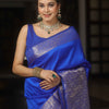 Extraordinary Royal Blue Soft Silk Saree With Amazing Blouse Piece