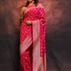 Lovely Dark Pink Soft Silk Saree With Invaluable Blouse Piece