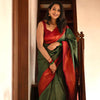Extraordinary Dark Green Soft Silk Saree With Adorning Blouse Piece